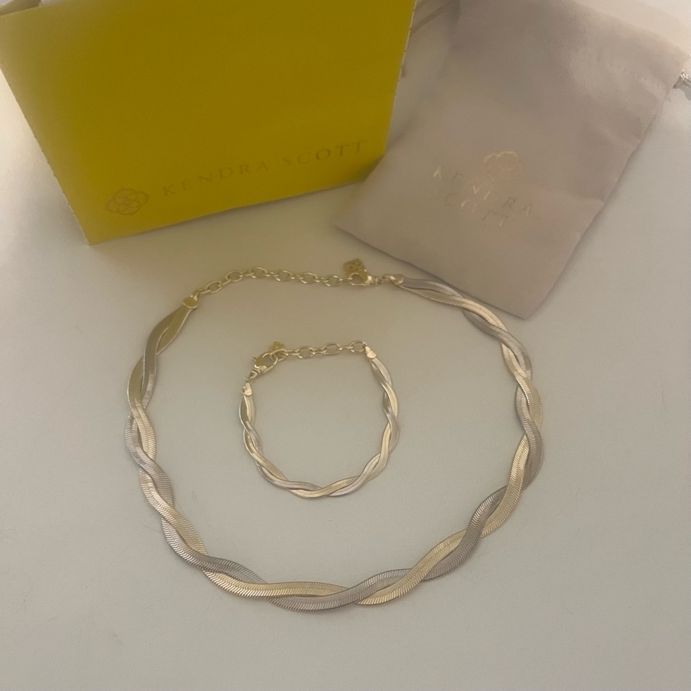 Kendra Scott Hayden Mixed Metal Necklace & Bracelet Set